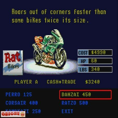 Скриншот №2. Road Rash 3: Tour de force Скриншот №2. Road Rash 3: Tour de force